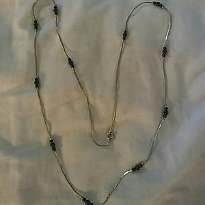 Silver with black beads and silver beads